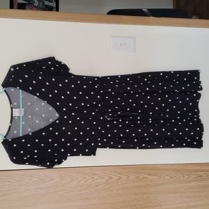 Black Dress With White Pocadots